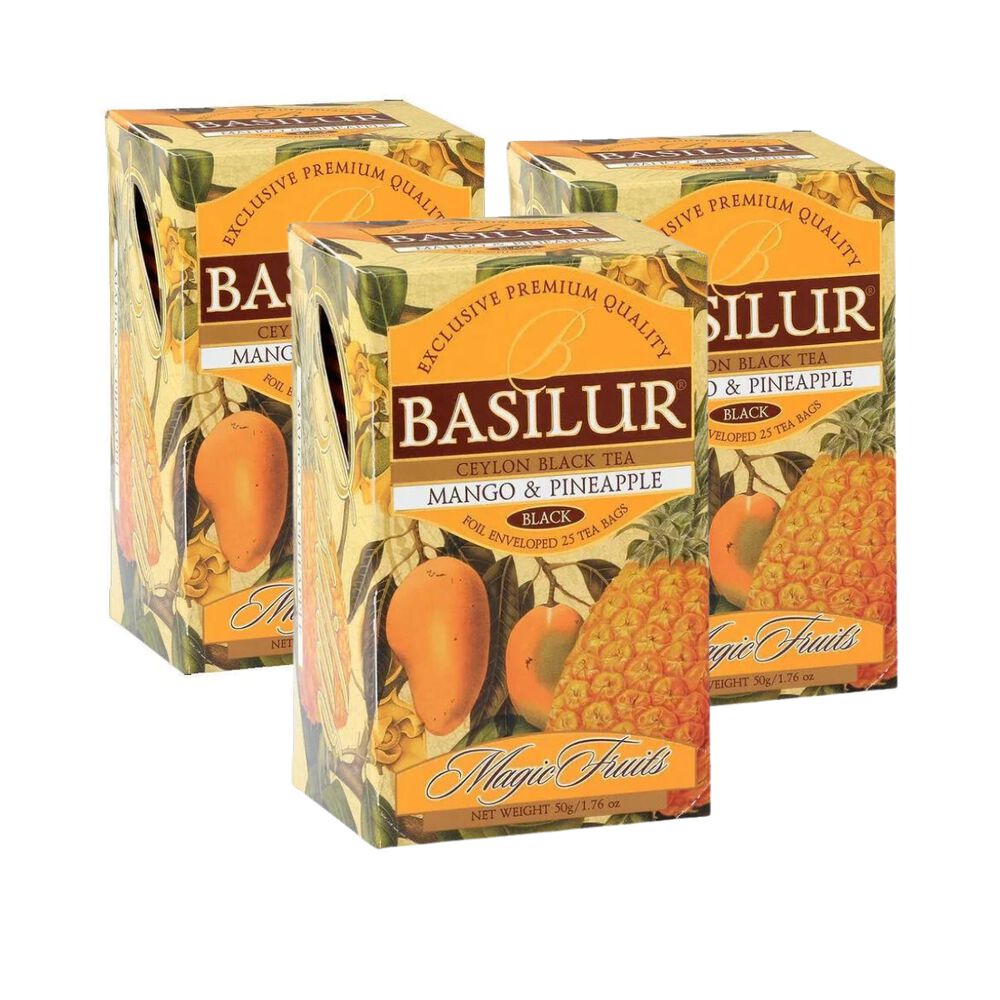 Pack Te Basilur 3 Cajas Mango Piña De 25 Bolsas C/u image number 0.0