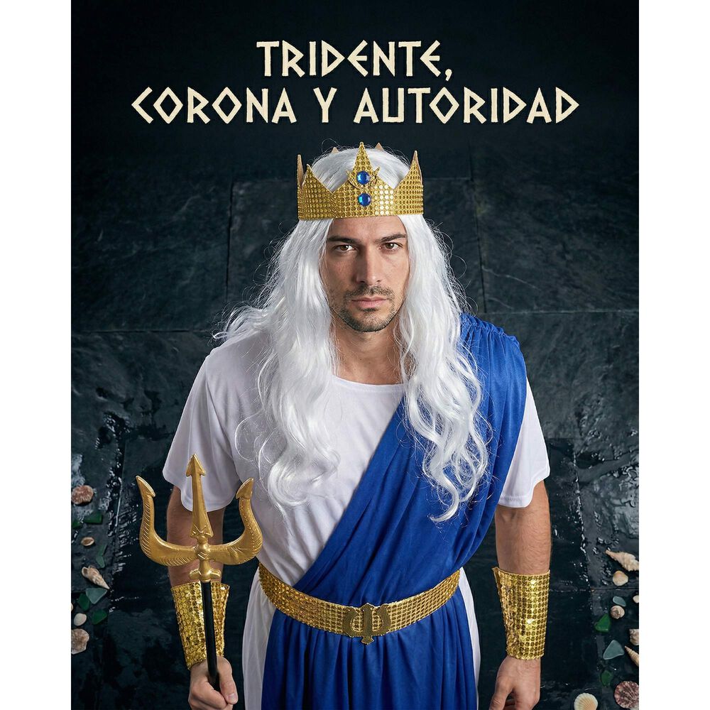 Disfraz Cosplay Poseid&oacute;n Dios Del Mar Griego image number 0.0