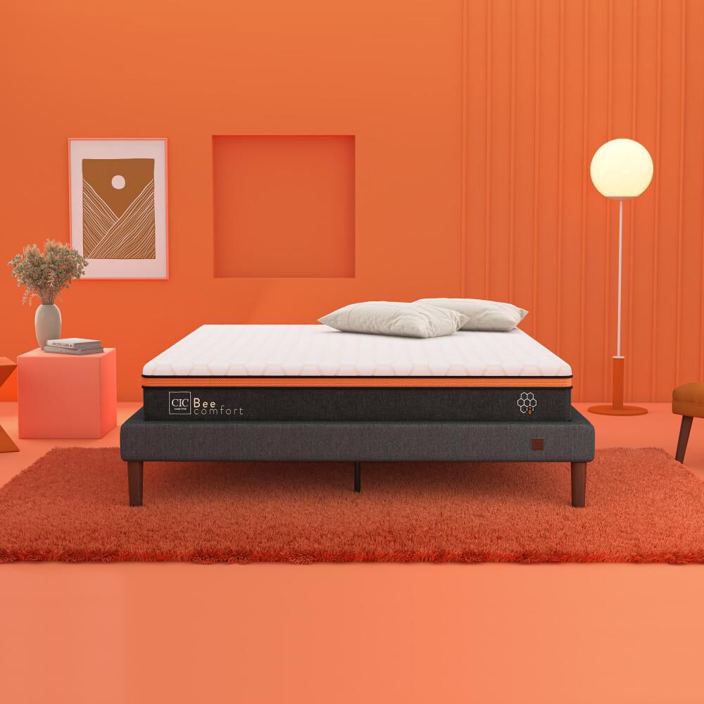 Cama Europea Cic Bee Comfort / 2 Plazas / Base Dividida + Almohadas image number 5.0