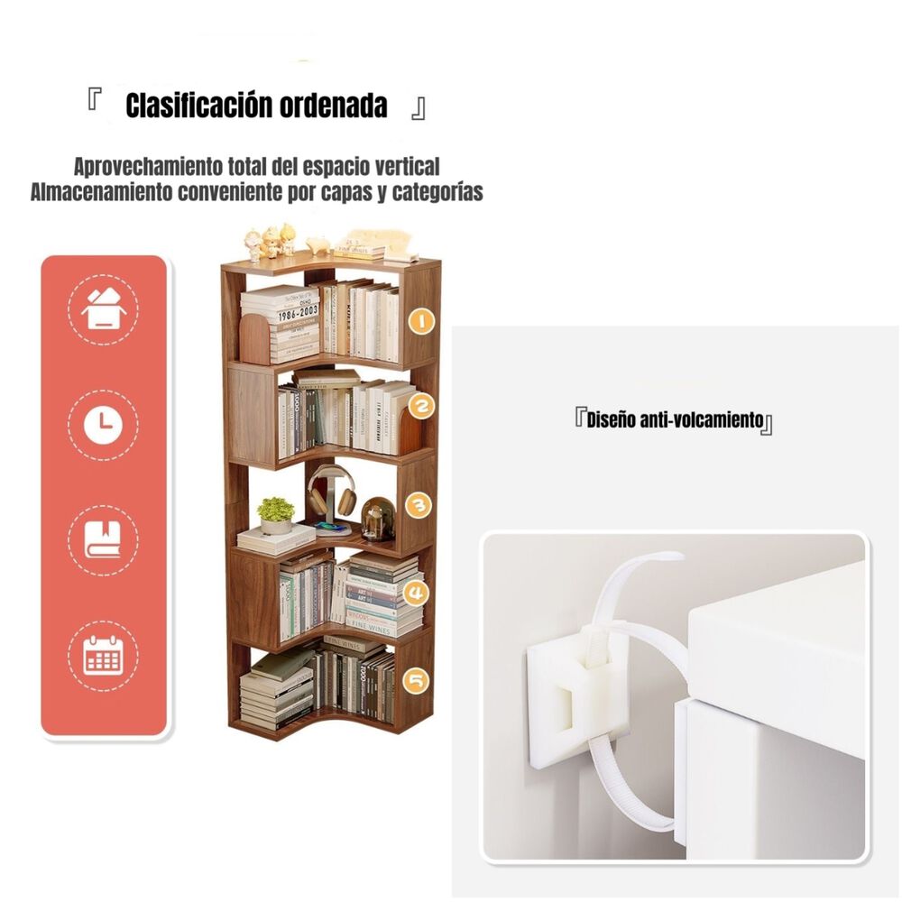 Biblioteca Librero Estanter&iacute;a Blanco 5 Niveles 170cm Ranger image number 5.0