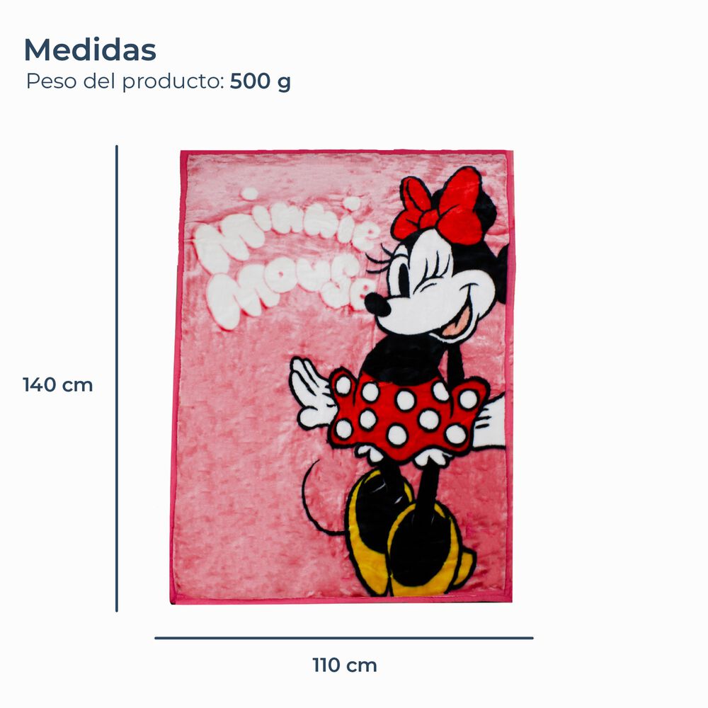 Frazada Ultra Soft Minnie Mouse 110x140cm Rosado Disney image number 3.0