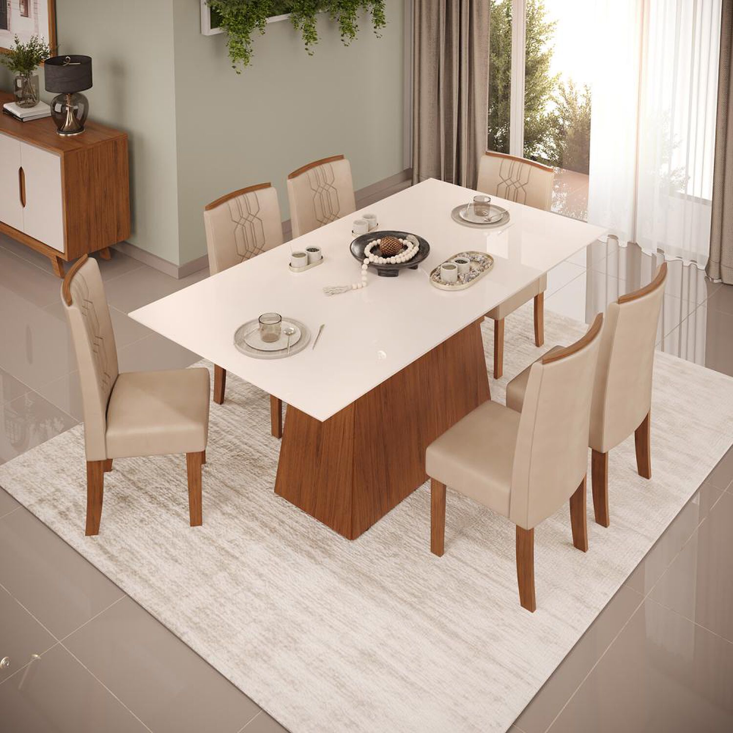 Juego De Comedor Vekkahome Dulce / 6 Sillas image number 4.0
