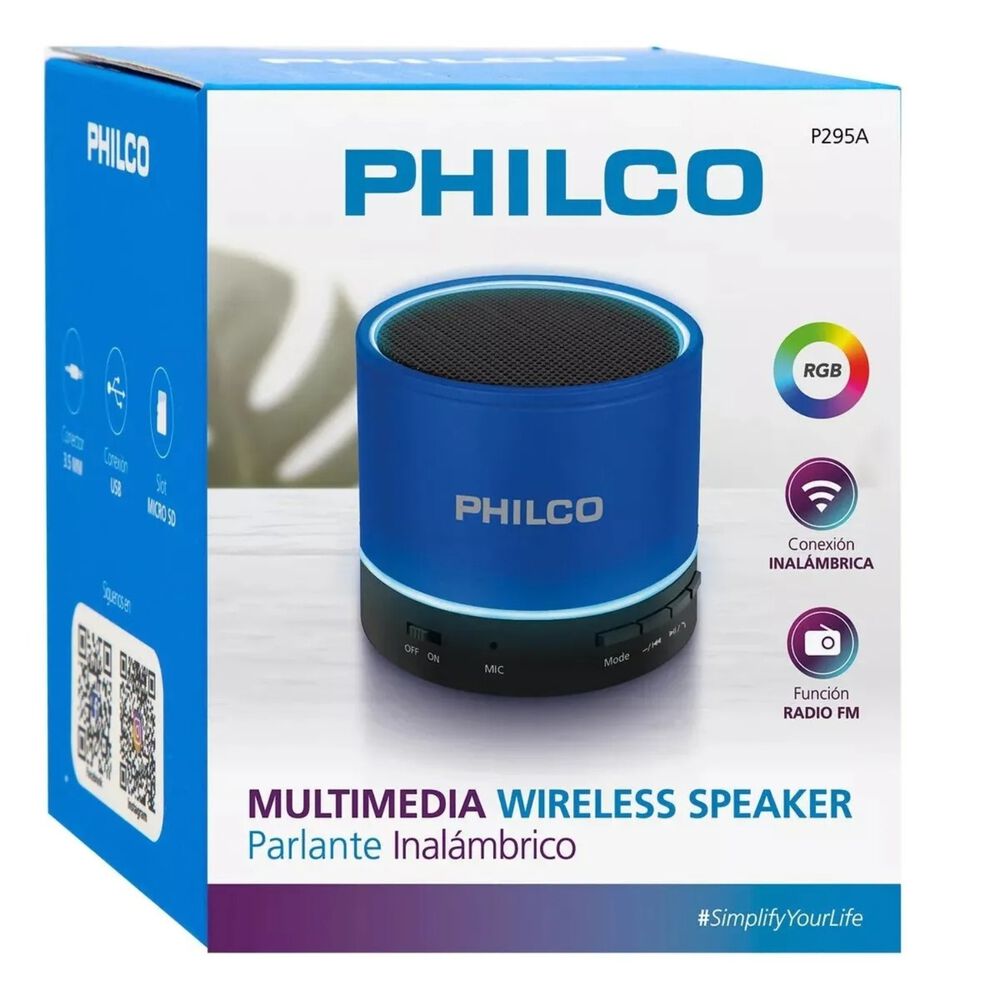 Parlante Portatil Bluetooth-usb P295a Blue image number 2.0