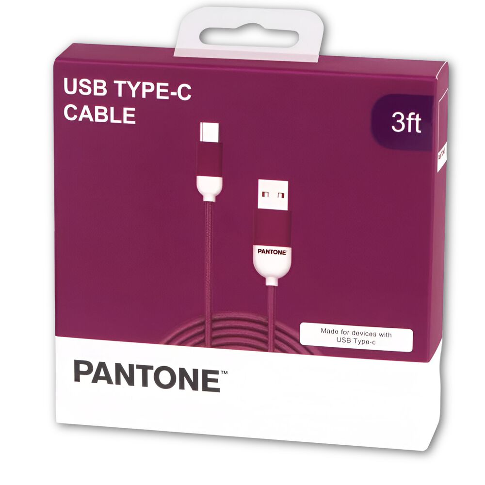 Cable De Datos Type-c Reforzado 1m Pantone Android Auto Mora image number 0.0
