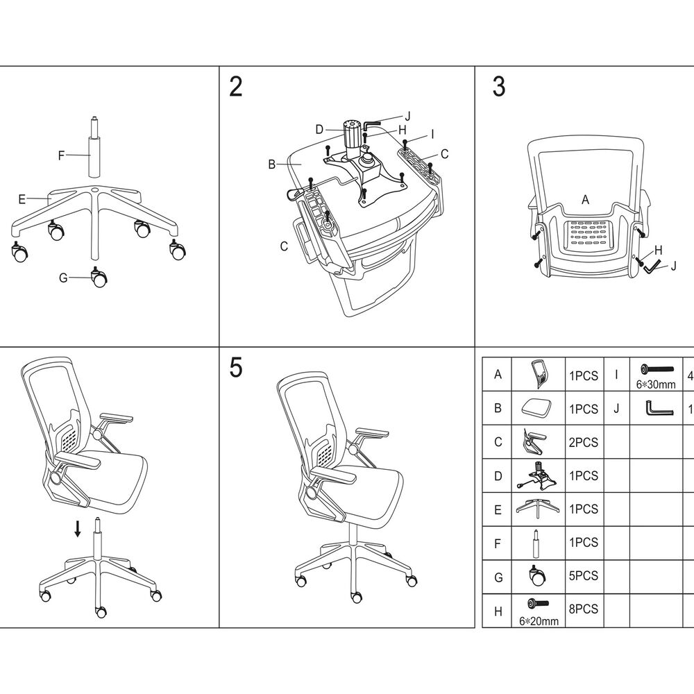 Silla De Oficina Ejecutiva Montreal Ergonomica Color Negro Bm-808 Arthome image number 6.0