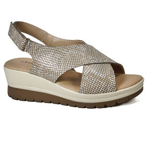 Sandalia Cuero Ebere Beige