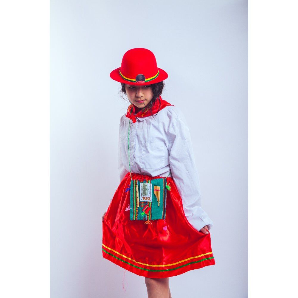 Traje Trote Nortino Completo Falda Y Punta Baile Para Ni&ntilde;a image number 9.0