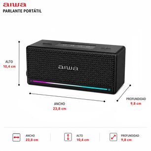 Parlante Inal&aacute;mbrico Bluetooth Vintage Port&aacute;til Con Funci&oacute;n Tws 40w Awq6 Negro