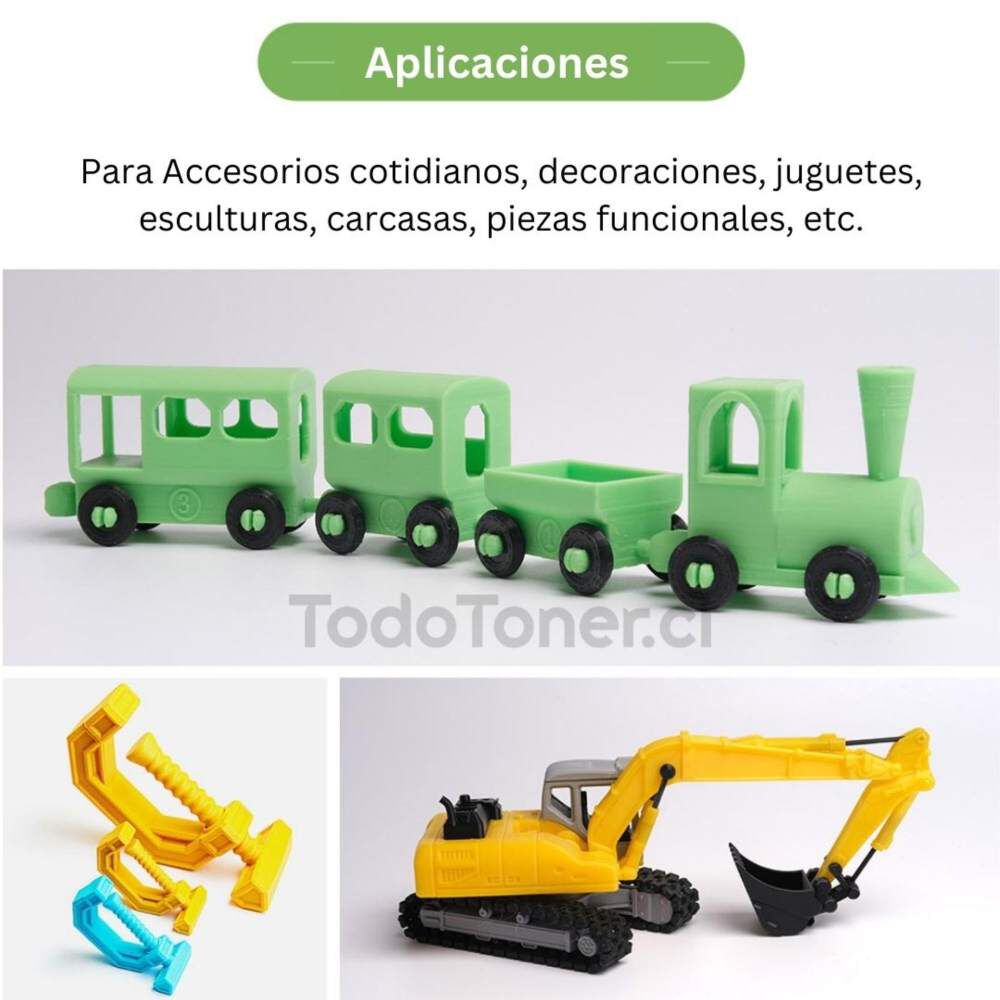 Filamento Pla+ Verde Fluorescente 1kg Esun image number 7.0