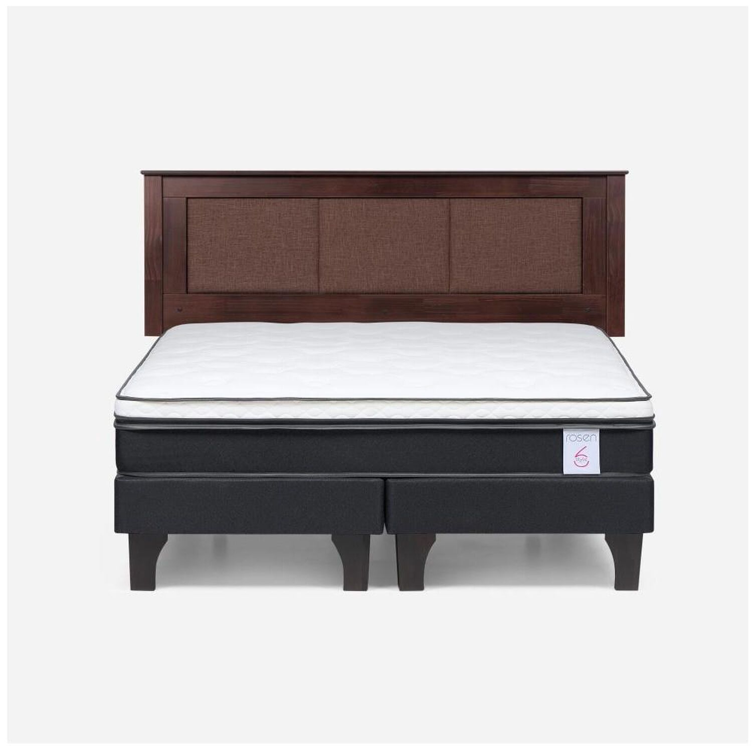 Cama Europea Rosen New Style 6 / King / Base Dividida + Respaldo image number 0.0