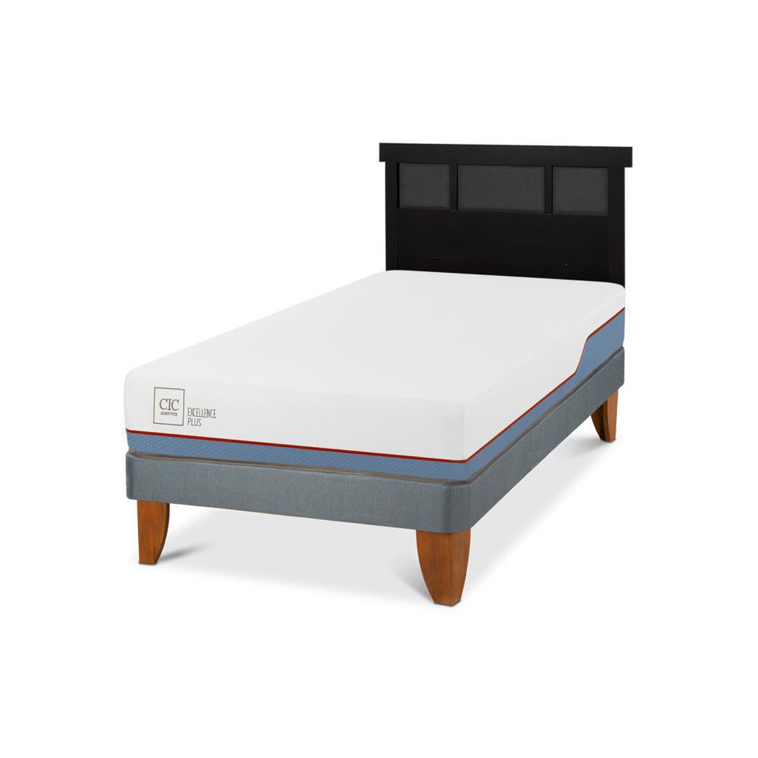 Cama Europea Cic Excellence Plus / 1.5 Plazas / Base Normal + Respaldo image number 3.0