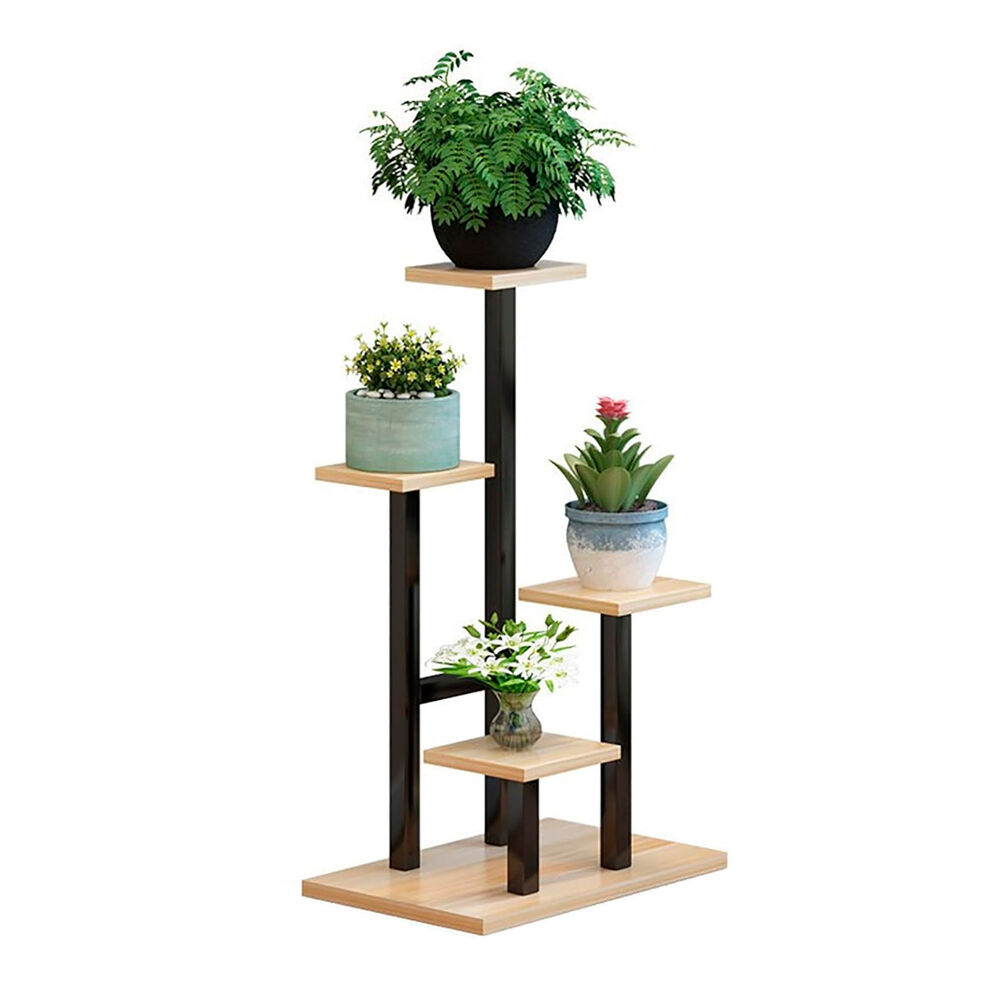 Estante Para Plantas De Madera Soporte Decorativo Multiuso image number 0.0