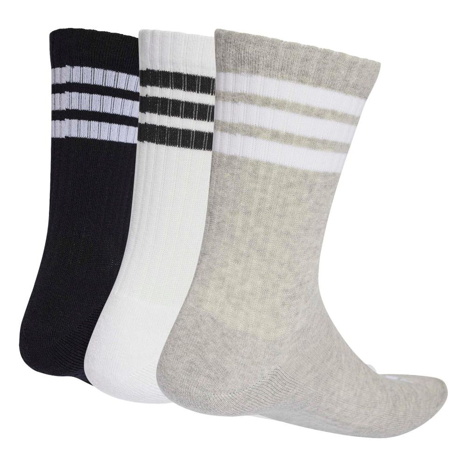 Calcetines Cl&aacute;sicos Acolchados Sportswear 3 Stripes (3 Pares) Adidas image number 1.0