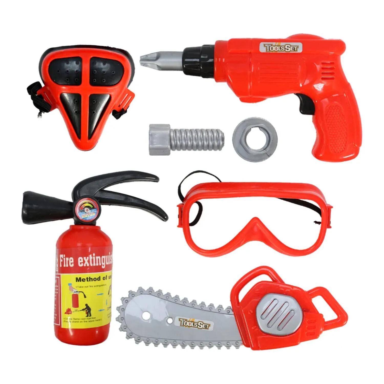 Juguete Set De Bombero Con Herramientas Lentes Infantil image number 1.0