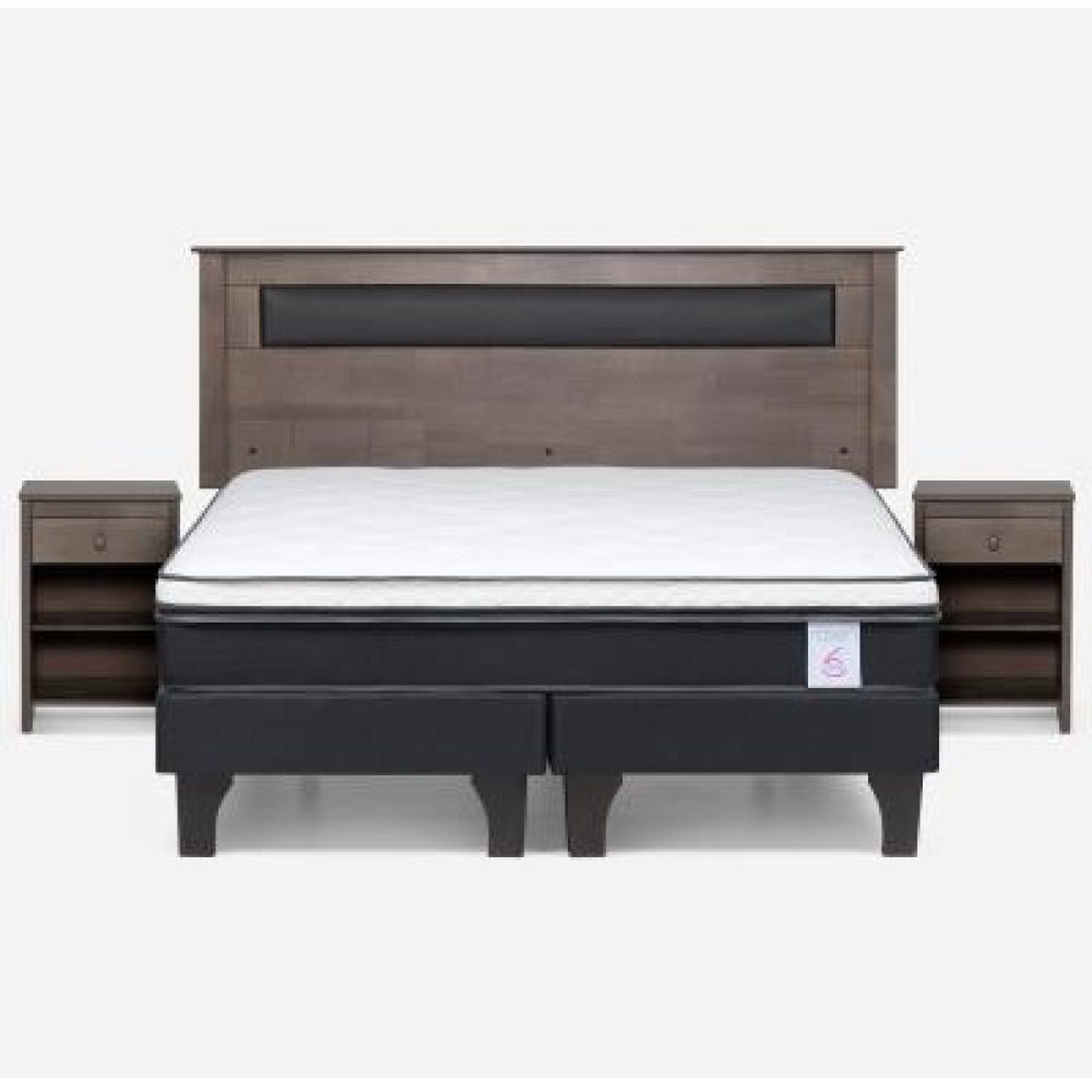 Cama Europea Rosen New Style 6 / King / Base Dividida + Set De Maderas image number 8.0