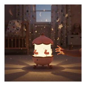 L&aacute;mpara Proyector Carrusel Conejo Luz Led Musical Ni&ntilde;os