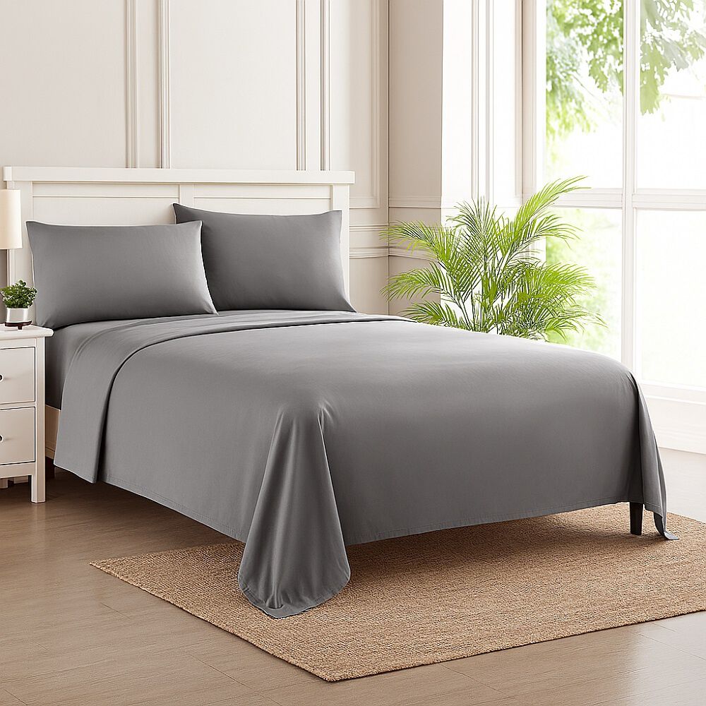 Juego De S&aacute;bana 200 Hilos 2 Plazas 4 Piezas Variedad Colores image number 2.0