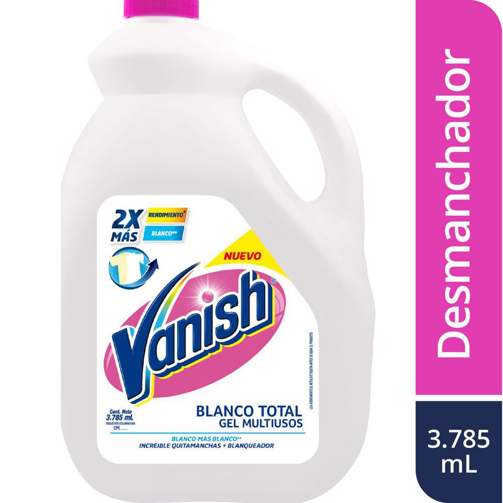 Quitamanchas Líquido Gel Multiuso Blanco Total 3785ml Botella - Vanish image number 0.0