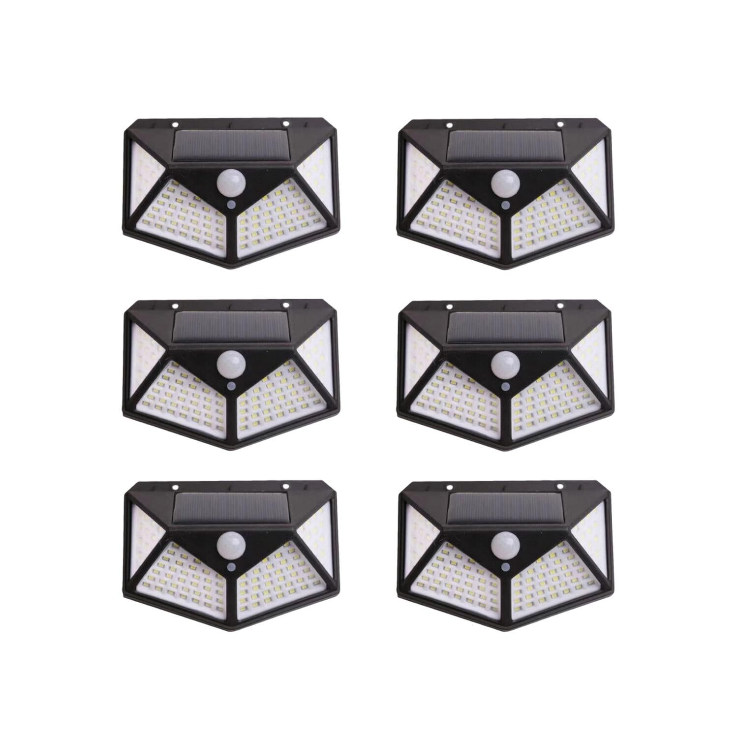 Pack 6 Aplique Triangular 100 Led Solar Contra Agua image number 0.0