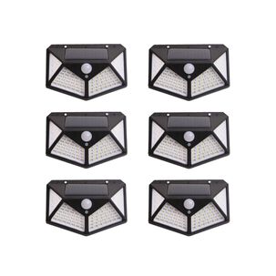 Pack 6 Aplique Triangular 100 Led Solar Contra Agua
