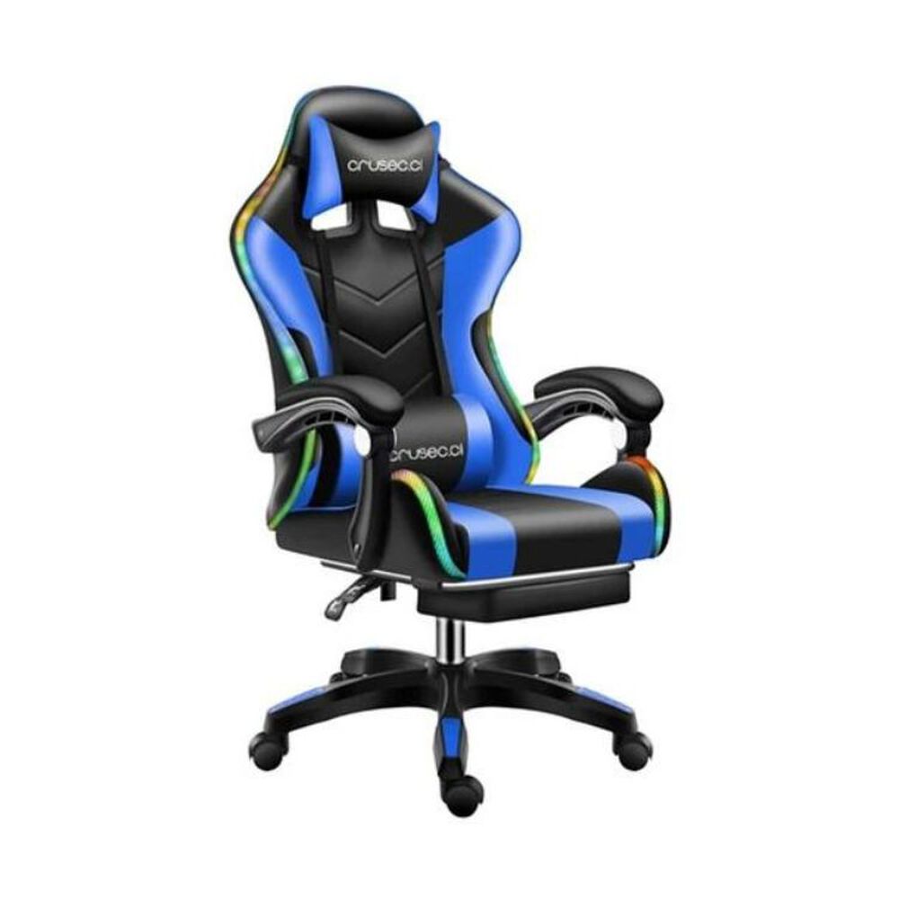 Silla Gamer Con Luz Rgb Reposapiés Y Masajeador Reclinable image number 0.0