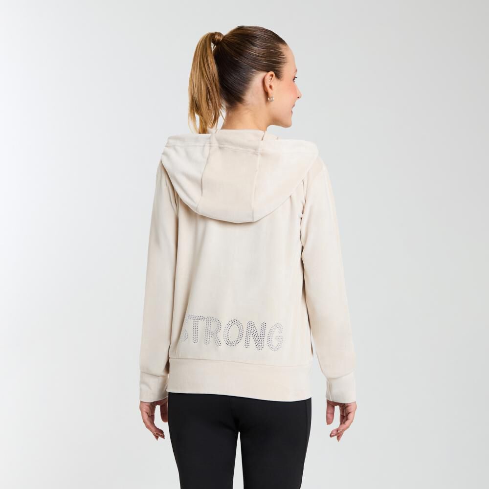 Polerón Deportivo Full Zipper Cuello Redondo Con Capucha Mujer Wetland image number 3.0