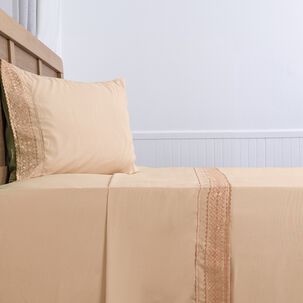 Sabana Estampada Plumetti Broderie 1.5 P Damasco