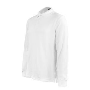 Polera Pique Blanca Manga Larga Upf 25