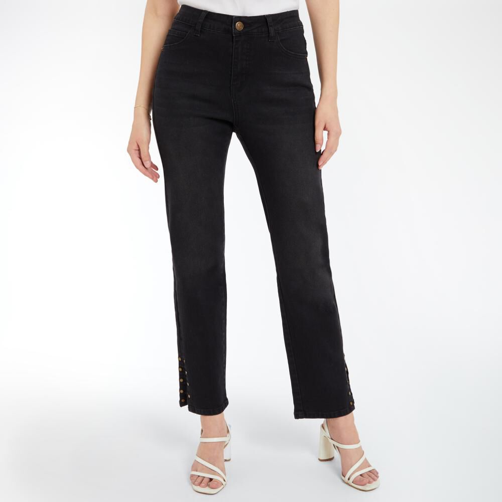 Jeans Fashion Con Tachas Tiro Medio Regular Mujer Geeps image number 0.0
