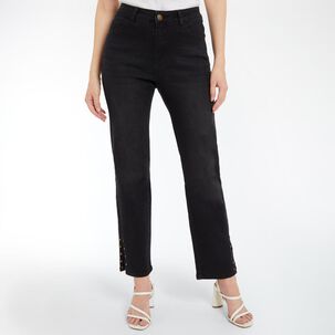 Jeans Fashion Con Tachas Tiro Medio Regular Mujer Geeps