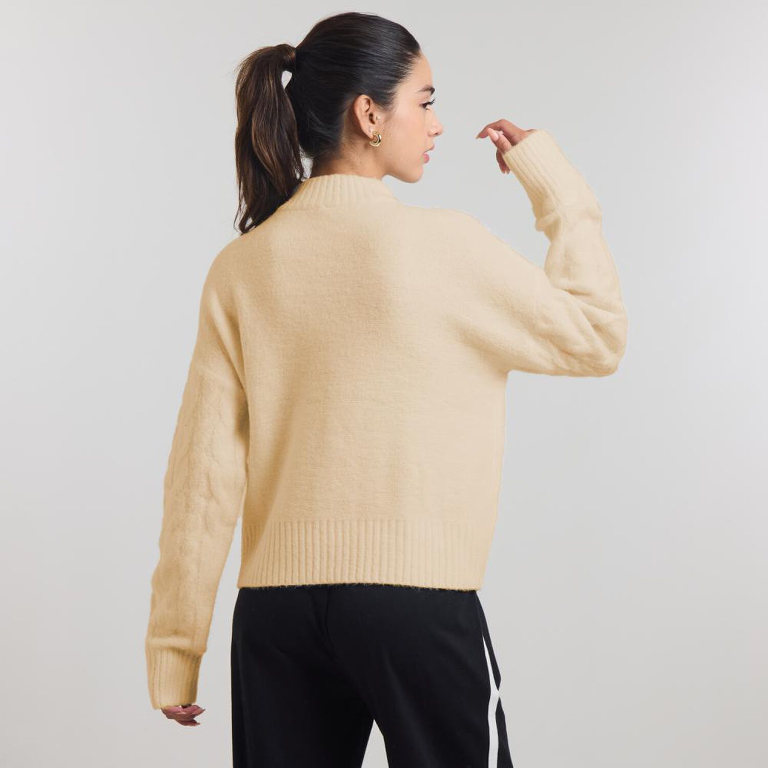 Sweater Regular Manga Larga Cuello Alto Mujer Freedom image number 1.0