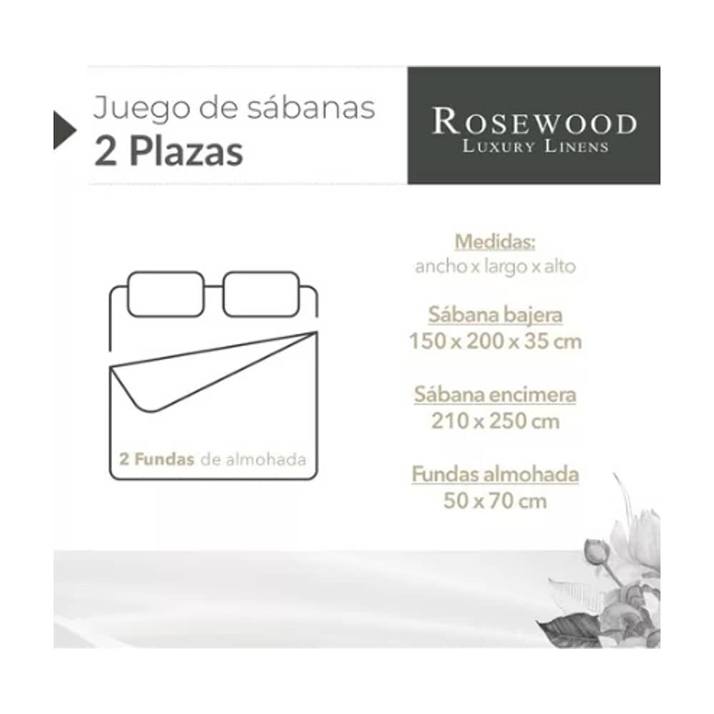 Sabanas 300 Hilos 100% Algod&oacute;n 2 Plazas image number 3.0