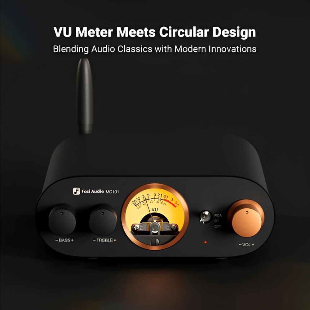 Amplificador Bluetooth Con Medidor Vu Fosi Audio Mc101 image number 1.0