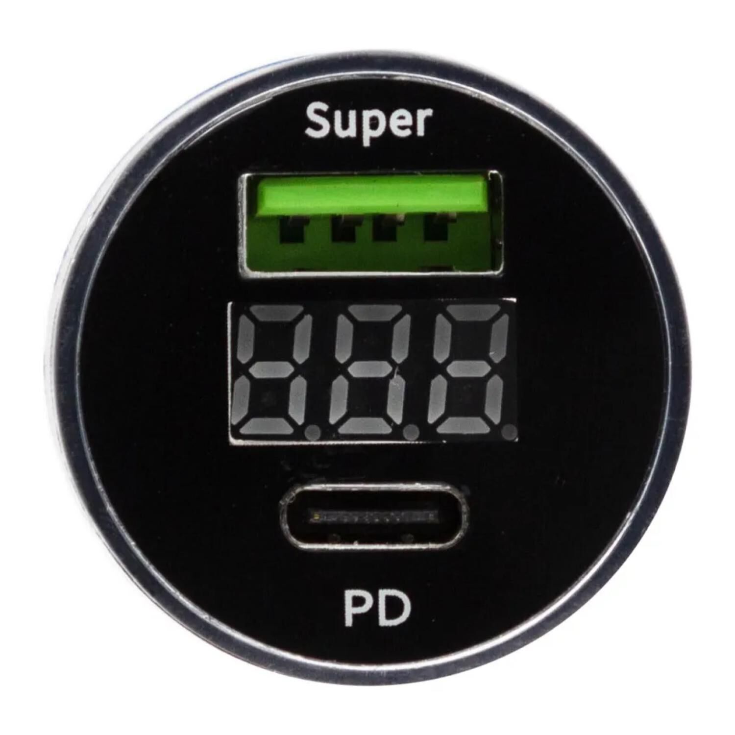 Cargador De Auto Doble Qc3.0 Usb Led Negro D49a image number 4.0