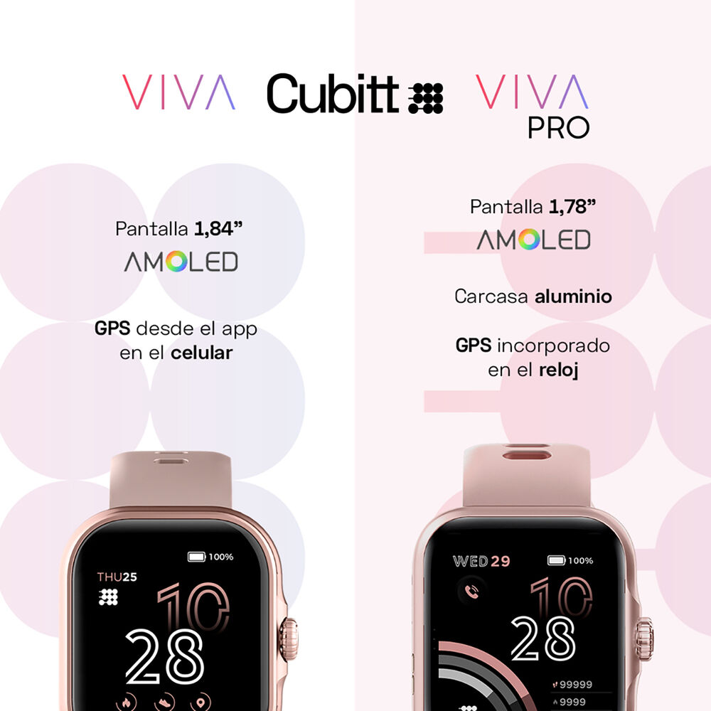 Reloj Smart Watch Cubitt Ct-viva5 Unisex Oro Rosa image number 3.0