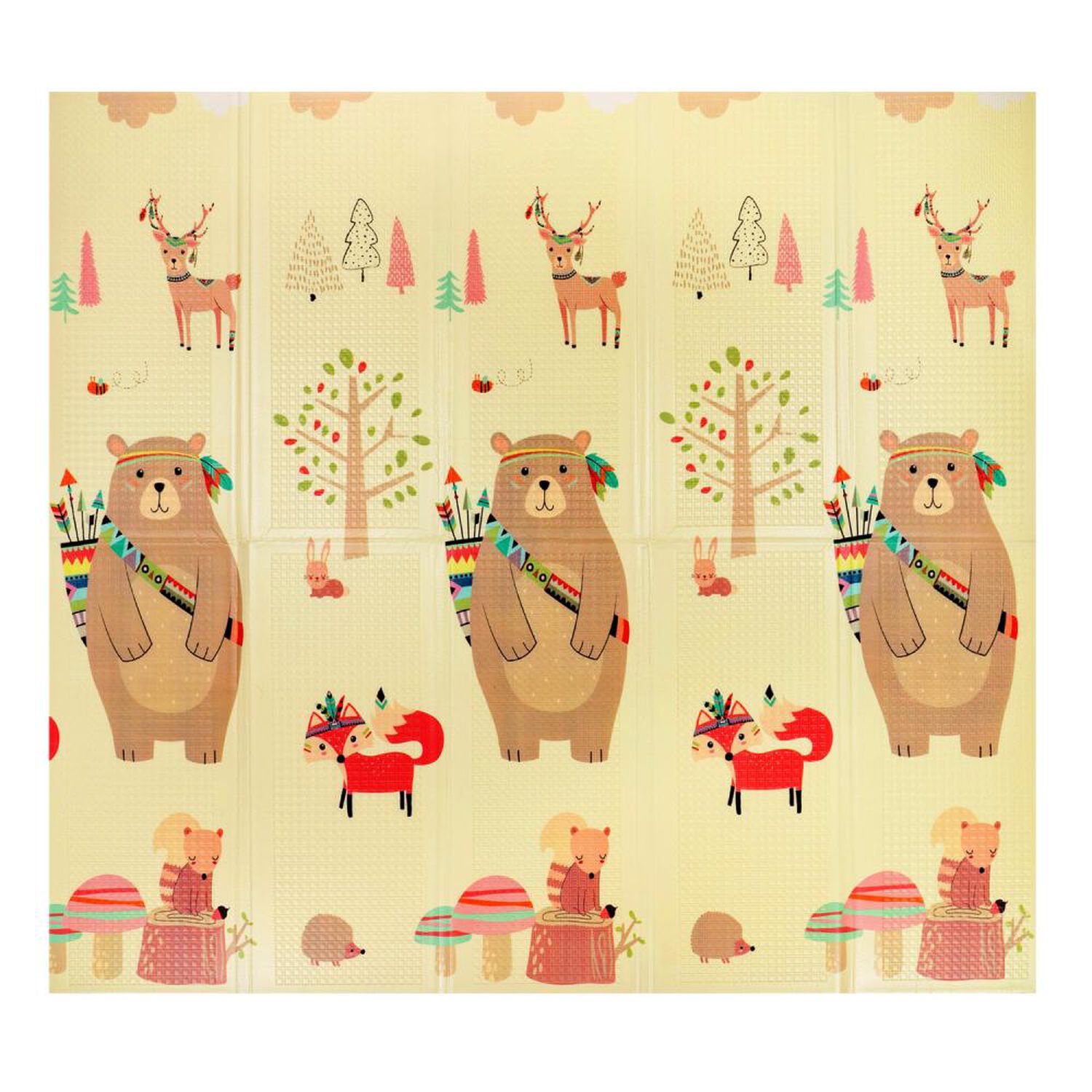 Alfombra Antigolpes Bebesit Infantil Plegable Con Bolso 180X200 Oso Y Ciudad image number 3.0