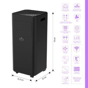 Aire Acondicionado Port&aacute;til Wifi 9000 Btu Ld 9wf Pro Black