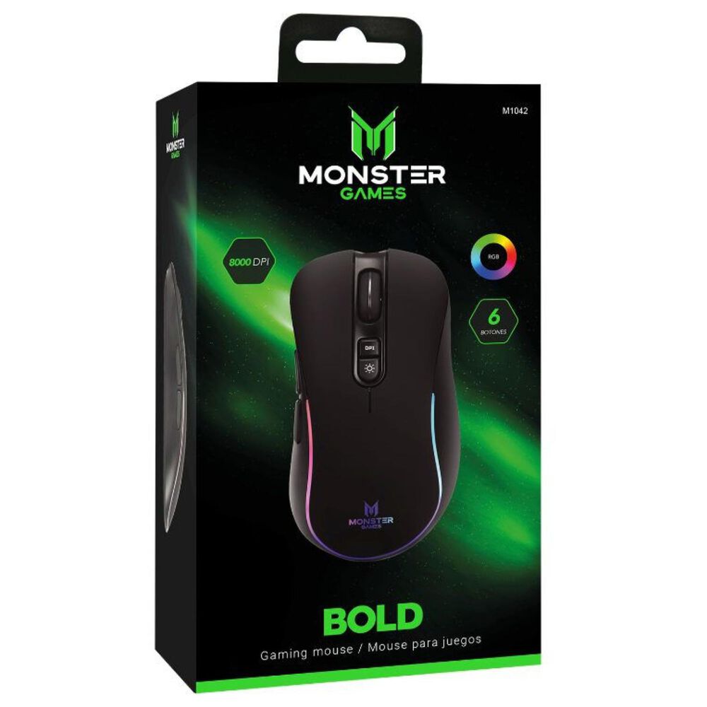 Mouse Gamer Usb Rgb 6b 8000dpi Negro Bold image number 3.0
