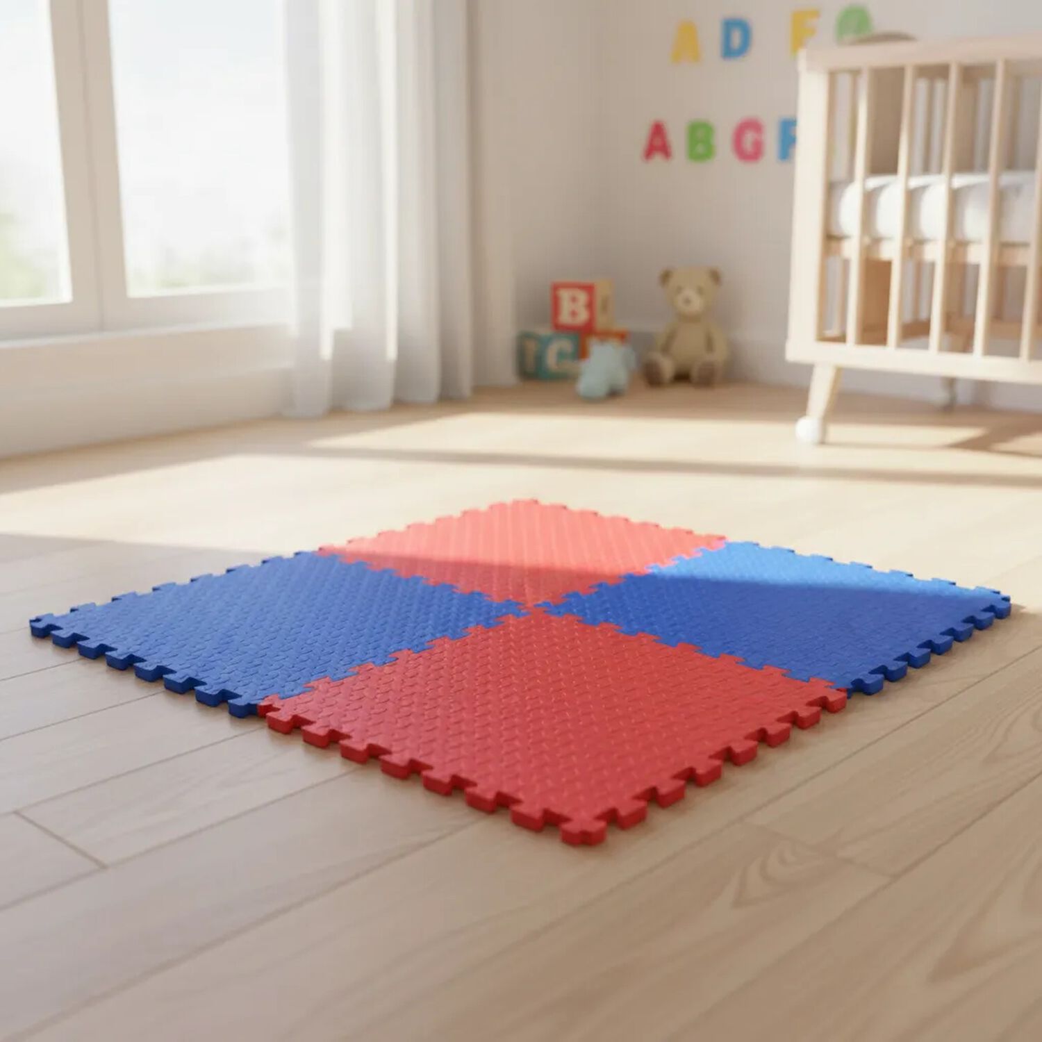 Pack X4 Tatami Piso Goma Eva 50x50x2 Alfombra Ejercicio image number 5.0