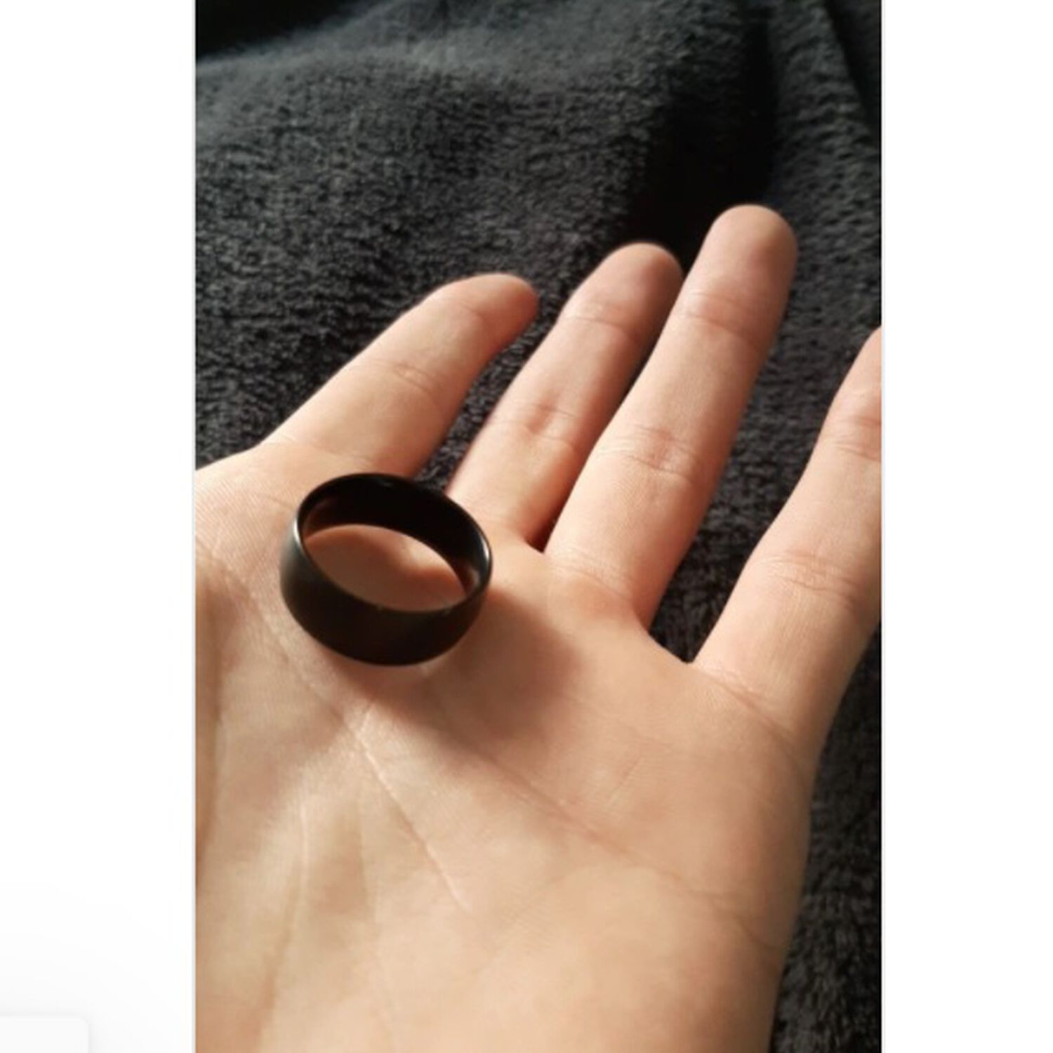 Anillo Titanio Juveniles Black Space Acero Quirurgico Inoxidable image number 5.0