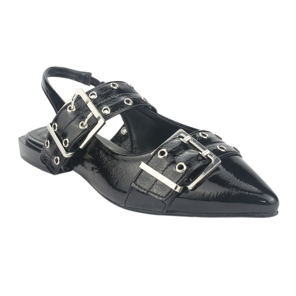 Ballerinas Negro Mujer Casuales Chalada Slik-1 image number 2.0