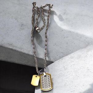 Cadena De Hombre Cat J003n00128 Plateado-dorado