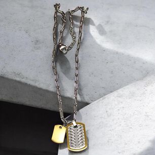Cadena De Hombre Cat J003n00128 Plateado-dorado