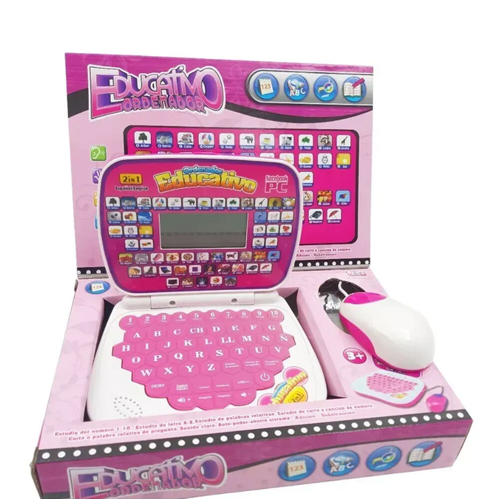 Mini Ordenador Didactico Educativo Juguete Notebook Mouse image number 1.0