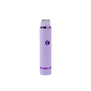Depiladora El&eacute;ctrica Doble Cabezal Recargable Usb Lila