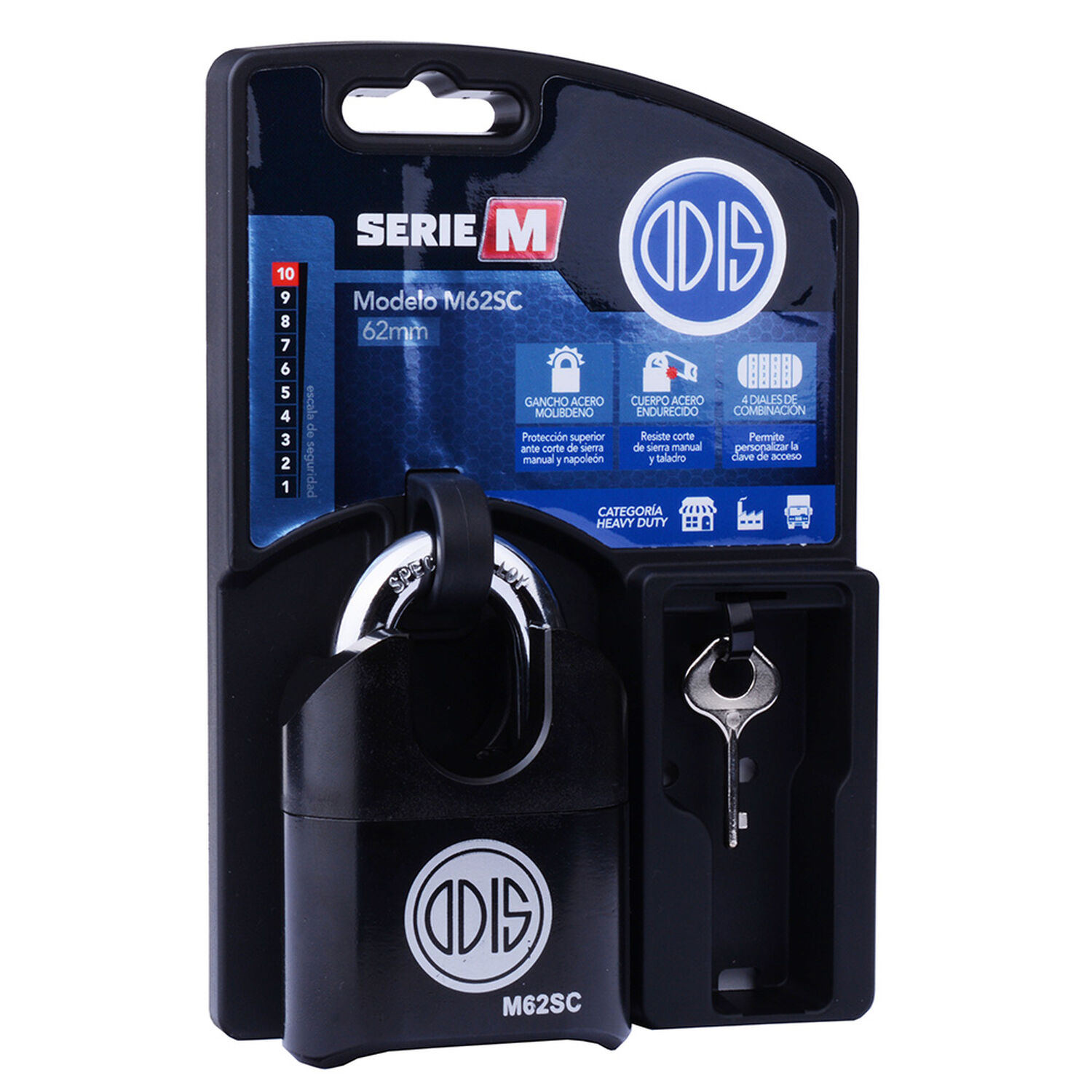 Candado Odis M62sc 62mm Combinaci&oacute;n Con Hombros image number 3.0