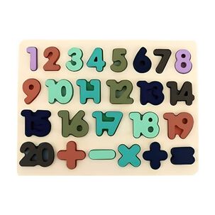 Tabla 3d N&uacute;mero Juego De Encaje Madera