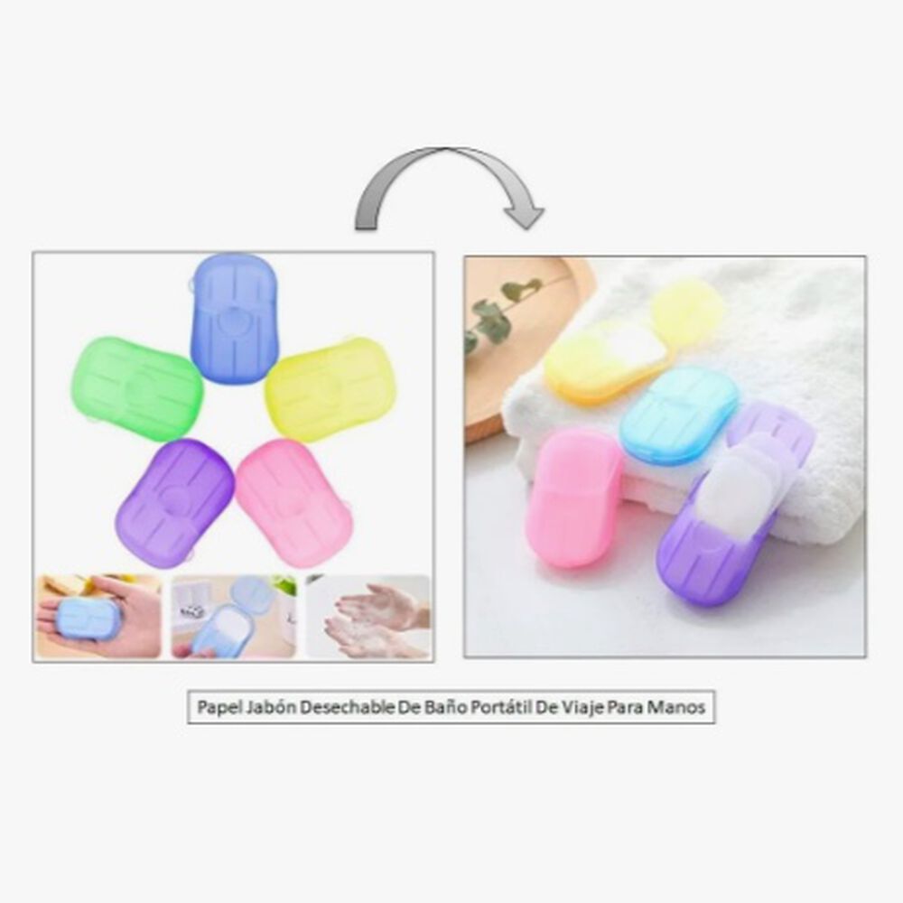 Papel Jabón Desechable De Baño Portátil De Viaje Para Mano image number 1.0