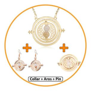 Set Collar Giratiempo Hermione Harry Potter