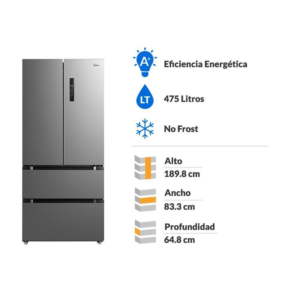 Refrigerador French Door  Midea MDRF631FGE02 / No Frost / 475 Litros / A+ image number 1.0